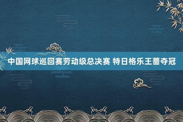 中国网球巡回赛劳动级总决赛 特日格乐王蔷夺冠